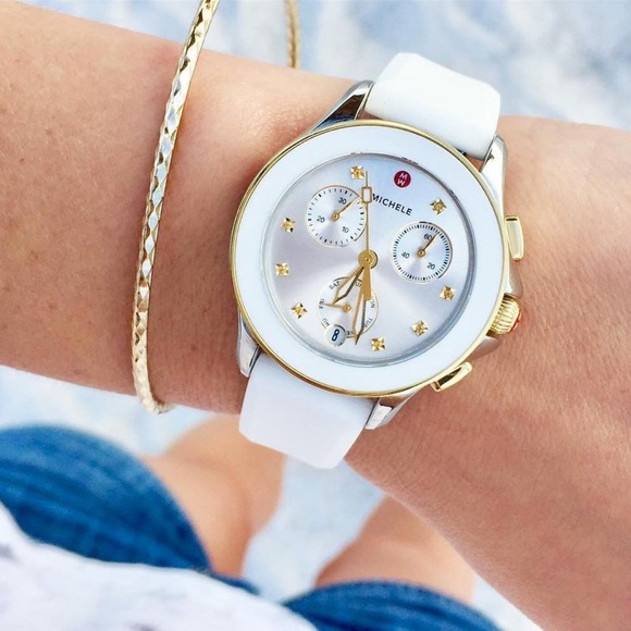 Michele Accessories - Michele Marbled Acetate Cape Watch